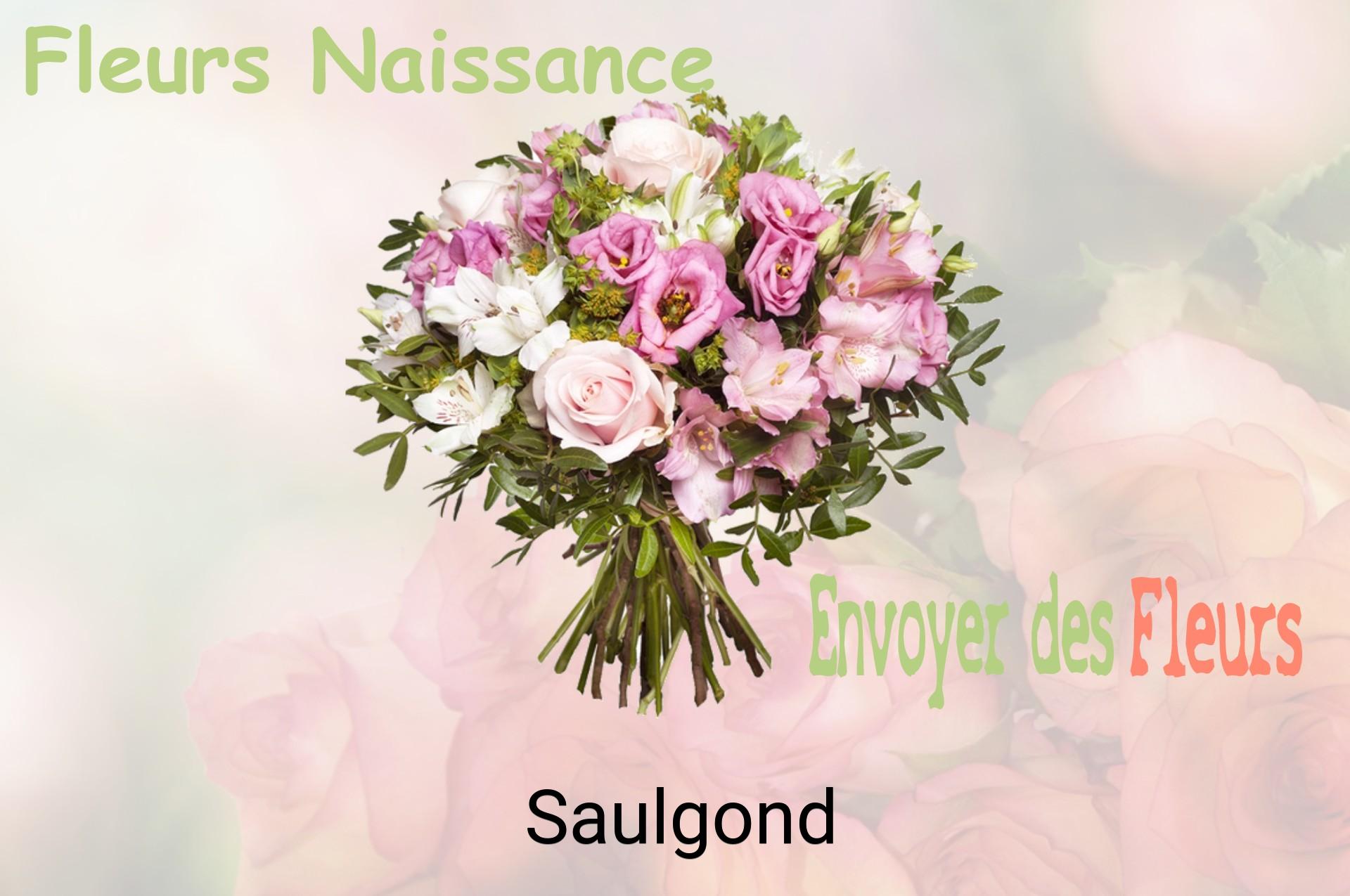 Bouquet de fleurs de naissance livré à Saulgond